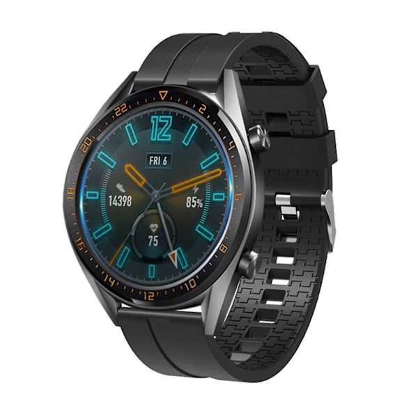 Vattentät 22mm mörkblå silikonklockarmband för Huawei GT/2 Pro