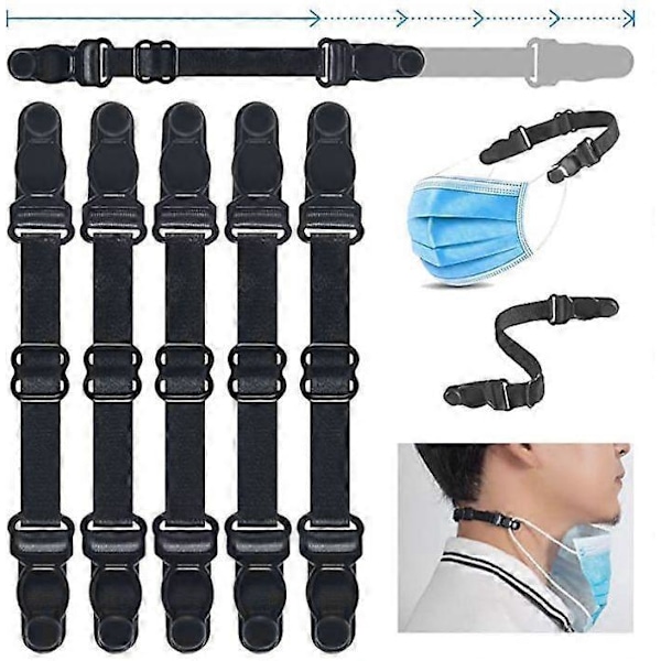5-pack Maskfästen, Maskkrokar, Maskförlängare, Fäste för Kirurgiska Masker i Alla Storlekar, Minskar Trycket och Förbättrar Komforten