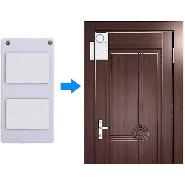 Trådlöst Dörrlarm för Hemsäkerhet, Fjärrkontroll, Öppna Fönsterlarm - Håll Barn Säkra, Skjutdörrar (2-pack)