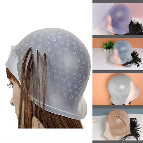 Hårfarvning Highlighting Hætte Silikone Salon Hårfarvningshætte Frisør Styling Værktøj Transparent Hvid