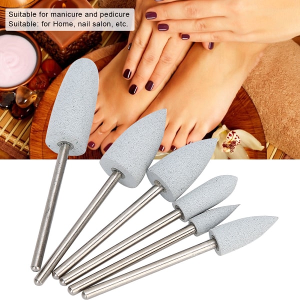 6st Nagelborr Nail Art Drill Manikyr Sliphuvud Nagelpoleringsbits Tillbehör06