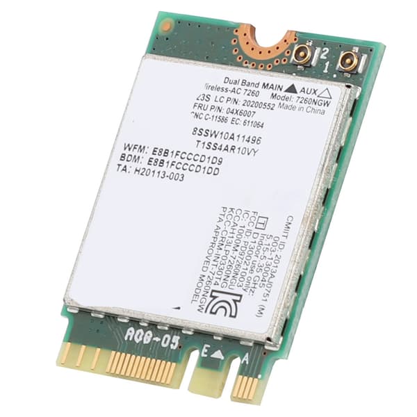 Dual Frequency Trådlöst Nätverkskort för Intel 7260 AC 867Mbps Speciellt för Lenovo /ThinkPad