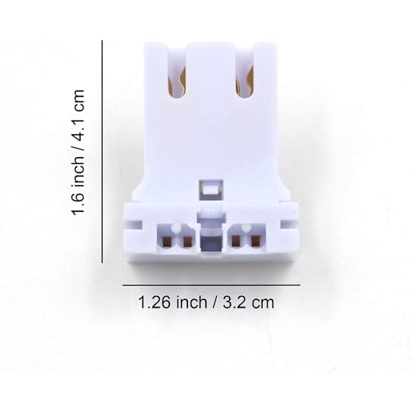 2-pak U-formet T8 G13 T12 Fluorescerende Lampeholder - Medium Bi-pin Sokkel for LED Fluorescerende Lamper