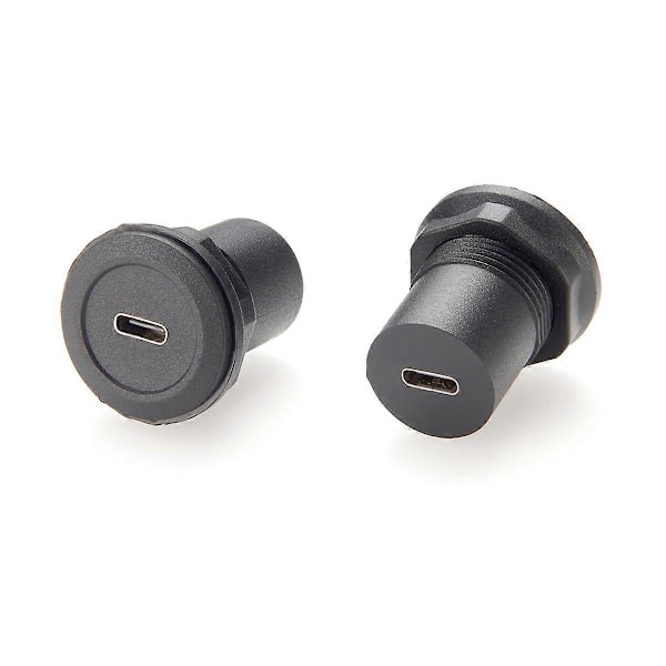 22mm USB-kontakt USB C-uttag till USB C-uttag Rund panelmonteringsadapter