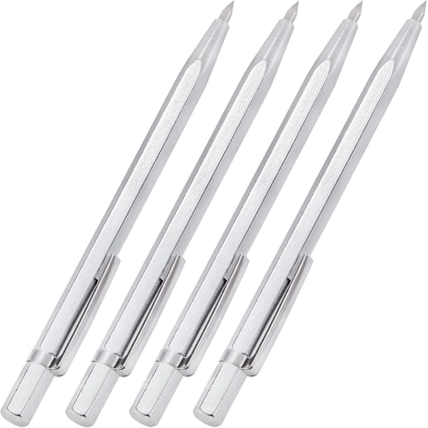 Volframkarbid Rits Metall Rits Pennor Legering Graveringspennor för Keramik/Metall/Glasplatta 4 Stycken