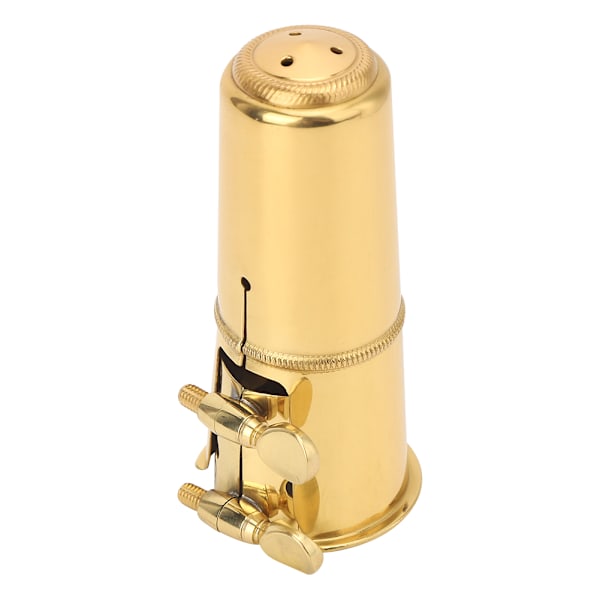Tenor Saxofon Munnstykke Metallklips Deksel Gullfarget Musikkinstrument Reservedelsett