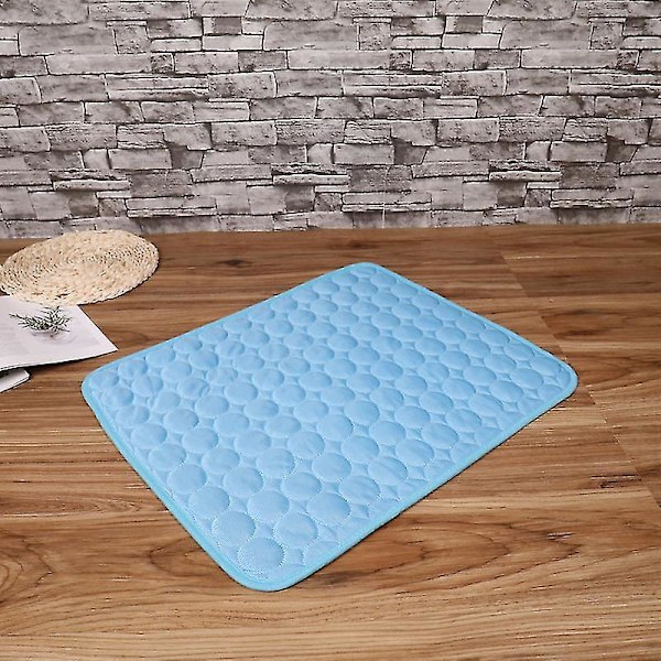 Jääsilkkinen viilentävä alusta koirille ja kissoille Kennel-tyyny 70*55cm Sininen