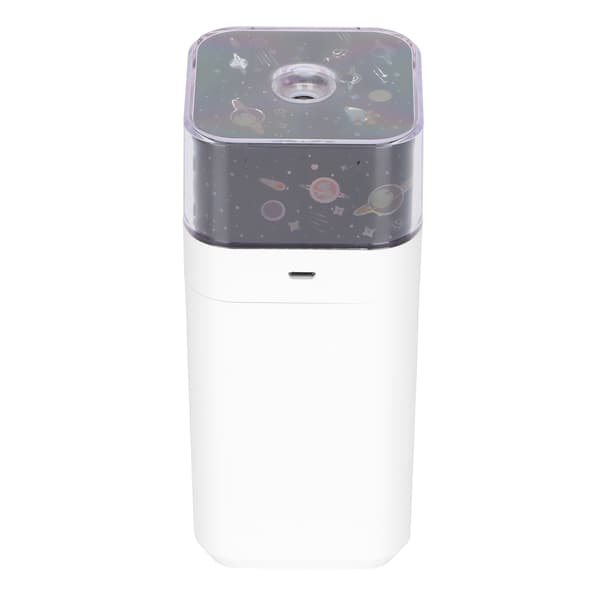 Starlight luftfukter ultralyd LED nattlys stillegående 300 ml dobbel modus mini luftfukter med stjernelysprojeksjon hvit