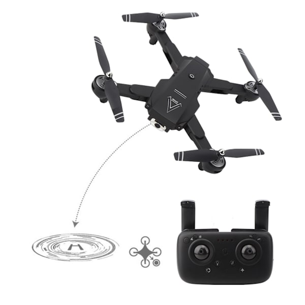 Sammenleggbar drone med høy oppløsning dobbelt kamera headless modus automatisk følge drone svart 1080P optisk