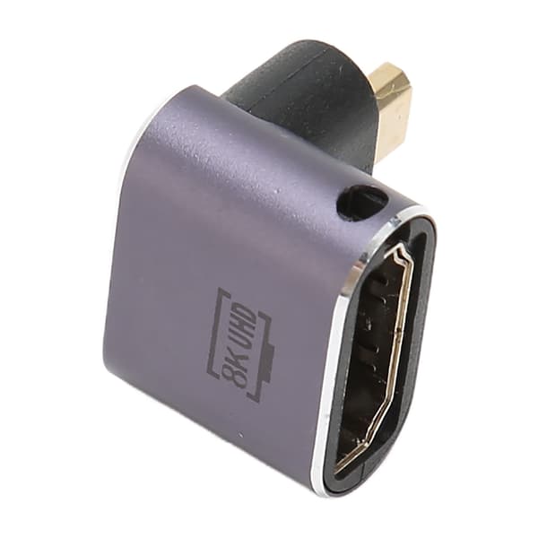 HD Hun til Micro HD Adapter Aluminiumlegering Plug and Play 8K Understøttet Micro HD til HD Konverter til Bærbar Desktop
