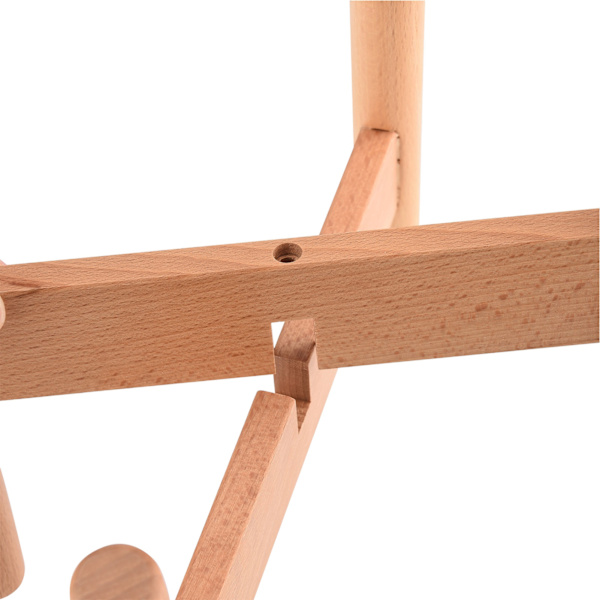 Planteholder i træ, 20 cm høj, 18 cm indvendig diameter, gulvholder til blomsterpotte