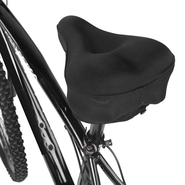 Cykel Cykel Silica Gel Pude Pudebetræk Mountain Bike Sadelbetræk med Notch Ridning Udstyr Sort