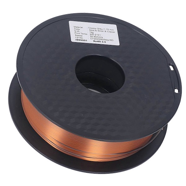 1,75 mm PLA Filament Guld Sølv Kobber Trefarvet Silke 3D Printer Filament Printforbrug