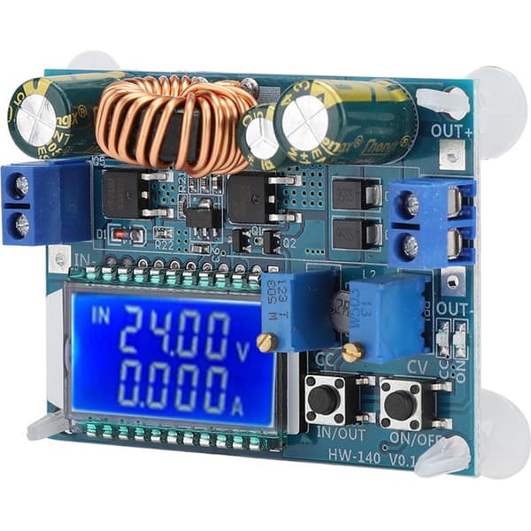 Step-Up/Step-Down Strømforsyningsmodul med LCD-display og Spændings-/Strømregulering