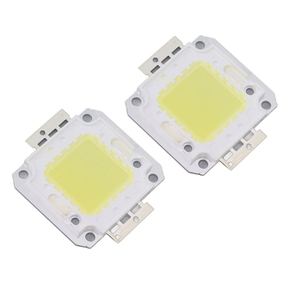 2 st 100W COB LED-ljuschip 9600LM 6000K LED-ljuschip-pärlor för LED-gjutljus 32-36V