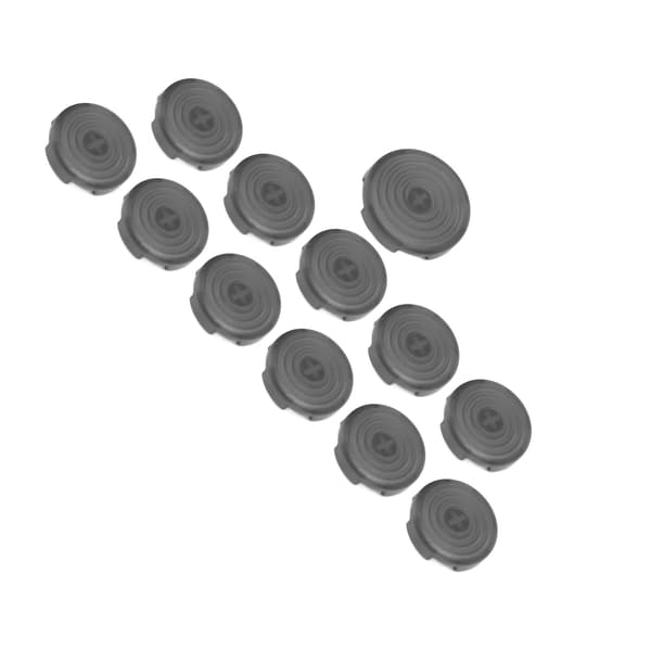 12 stk Arcade-knapdæksler 20,2 mm 25,3 mm Mekaniske trykknapdæksler til Kailh til Cherry til Akko til Glorious Switches Sort