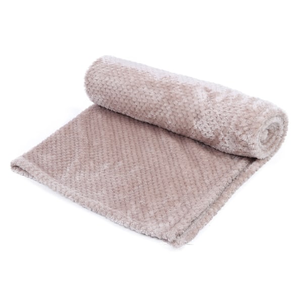 Sovrum Polyester Fiber Tjock Mjuk Luftkonditionering Sängfilt Sängkläder DekorBeige 70x100cm