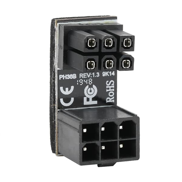 PH36B 6PIN 180 Graders Vinklet Strømadapter Strøm Interface Konverter Stik