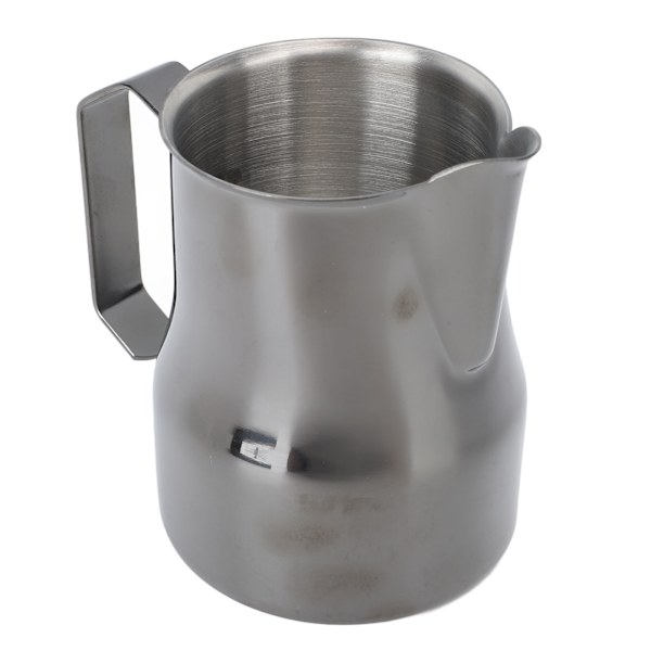 Melkeskummer 450ML 304 Rustfritt Stål Skumkopp Dryppfri Kaffe Dampende Melkeskummer Titan Svart