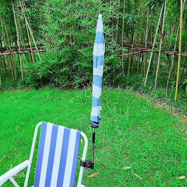 Foldbar strandparasol justerbar klemme til stol camping klapvogne