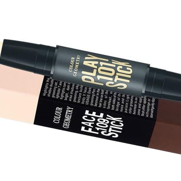 Highlighter Stick Dubbelsidig Vattentät Brightener Highlighter Smink Konturstift Typ 2