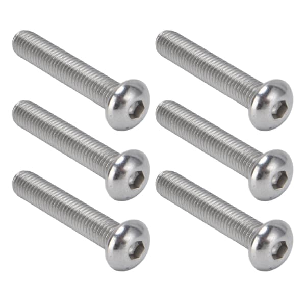 30 stk. Hex Socket Knaphue-Skruer A2 Rustfrit Stål M10x1,5 Grov Gevind Sæt KitM10x55