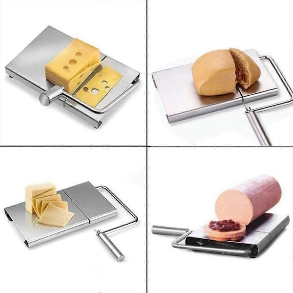 Ostehøvl, rustfri ståltrådskærer til hård og halvfast ostesmørpølse