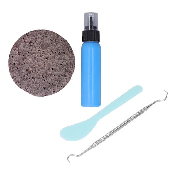 Pluk sten kit latex polstring flad rund sten DIY afslappende lindring pluk sten legetøj til voksne teenagere børn blå latex
