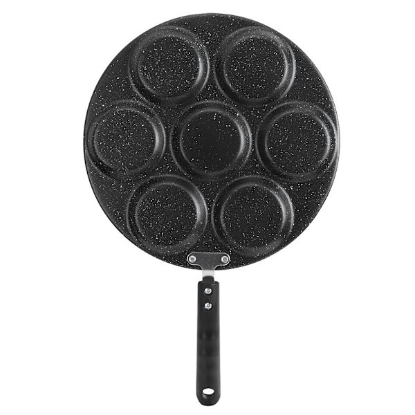 Stekpanna med 7 hål, non-stick, för stekta ägg, hamburgerform, hushållskök, köksredskap