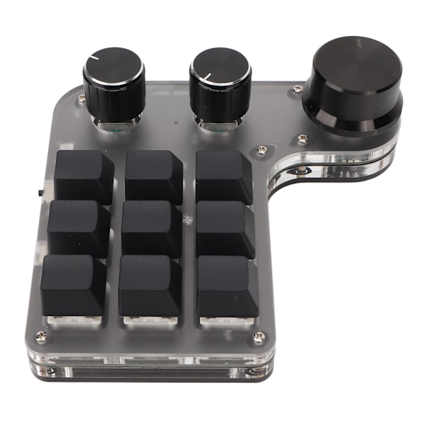 Programmerbar makro-tangentbord 9 tangenter 3 knappar USB Bluetooth-anslutning OSU spel tangentbord för kontor musik media