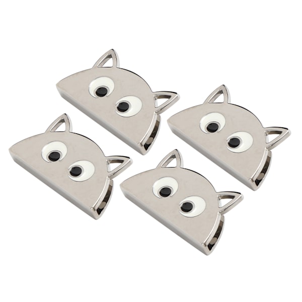 4 st metallspännen tecknad halvcirkelmönster DIY läder bagagefäste dekorationSilver B01-51-52055