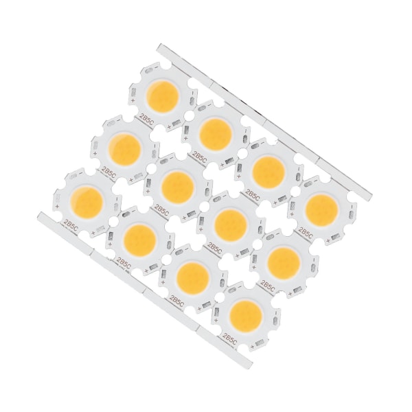 12st LED-chips COB-ljussändarkomponent 5W 15‑17V för gör-det-själv-spotlights Downlight TaklampaVarmt ljus