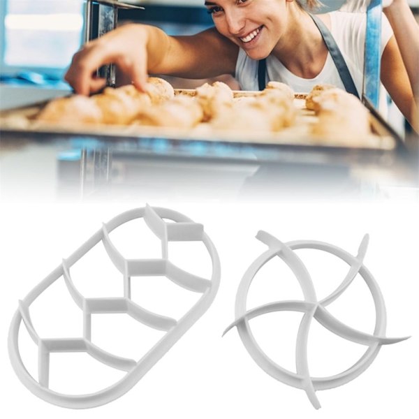 2 st degpressformar set bakning bröd bullar form plast bakelseutstickare