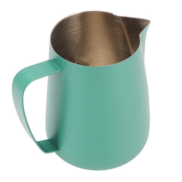 420 ml/14 oz kaffeskummerkop i rustfrit stål, multifunktionel kaffemælkeskummerkande, grøn