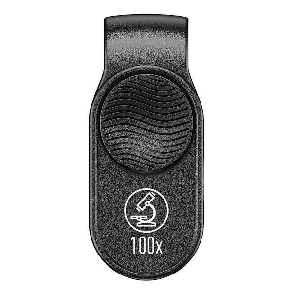 Bærbar Telefonmikroskop - 100x Forstørrelse, Universal Klips, Passer til Alle Smartphones