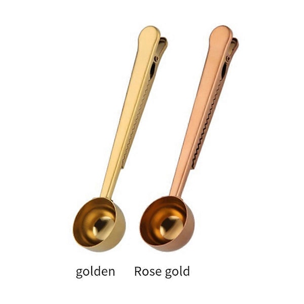 2 i 1 Kaffesked Kaffepulver Mätsked, Roséguld