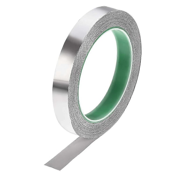 15mm alumiinifolioteippi korkean lämpötilan teippi LVI-laitteisiin, tiivistykseen, kuumien ja kylmien ilmakanavien paikkaamiseen, teippi 20m/65ft (hopea) 1kpl