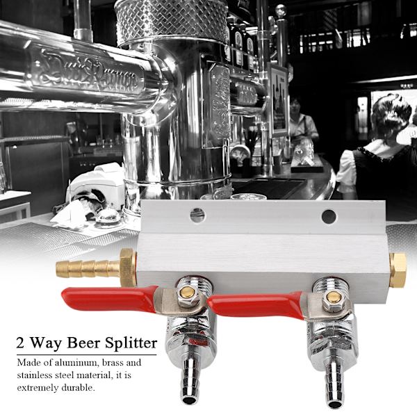 Muti way Hjem Co2 Air Gas Manifold Distribusjon Splitter Øl 2 Way