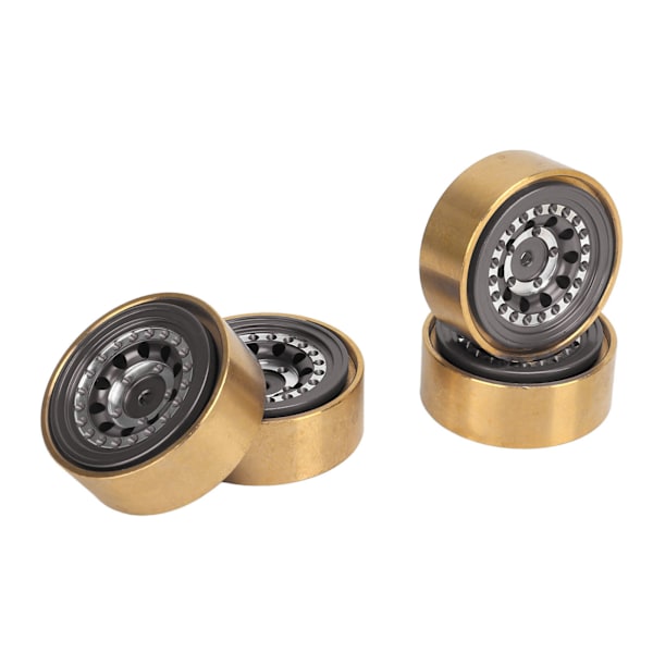 4 stk. RC Beadlock-hjul Professionel Aluminiumlegering Messing RC Hjulvægt Blok til Watchman FMS FCX24 1/18 1/24 RC Bil Titanium