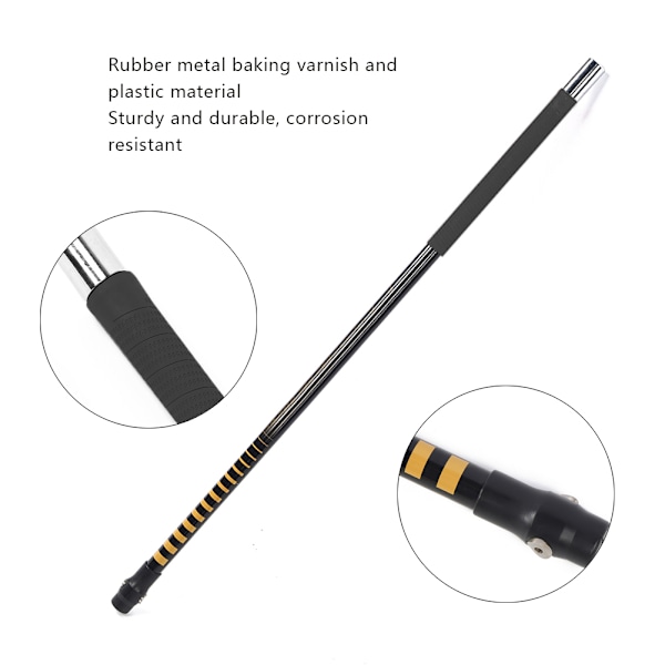Gummi Metal Bage Lak Korrosionsbestandig Golf Swing Praksis Stick Trainer Slagstang Træningsværktøj til Begynder Professionel GolfspillerStandard