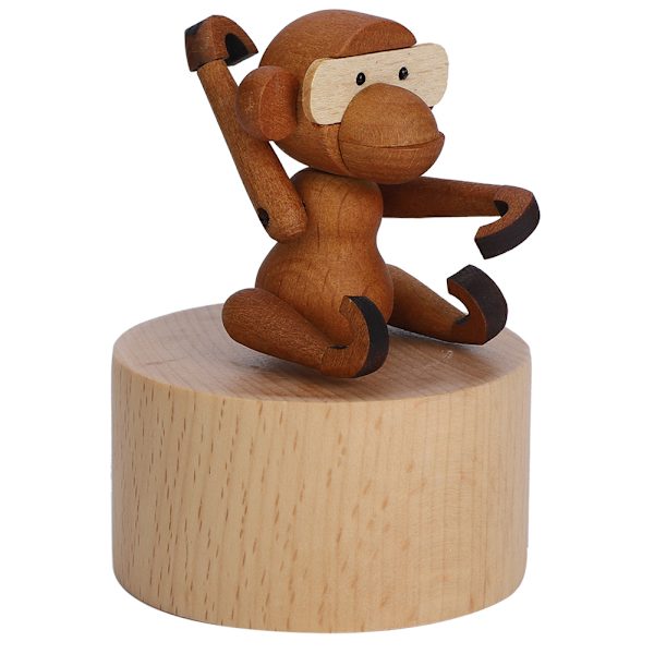 Animal Wooden Clockwork Music Boxes Children Kid Birthday Holiday Gifts AccessoriesGibbon