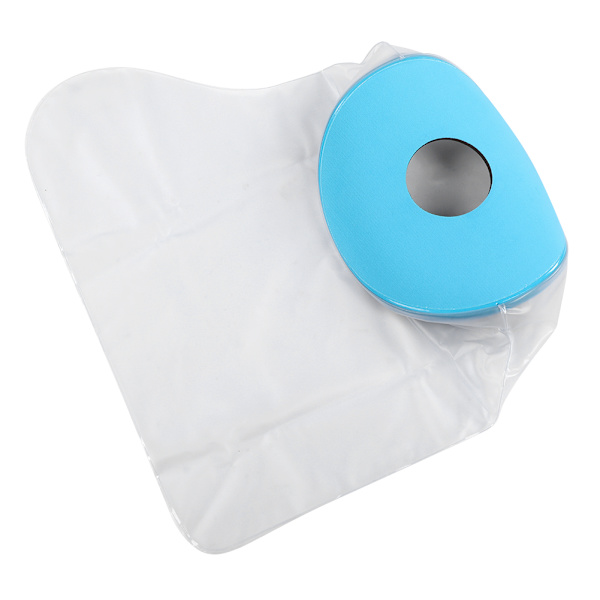 Voksenfødder med blåt dykkermateriale-ringe PVC-brusebeskyttende ærme P2203 31cm Voksenfødder