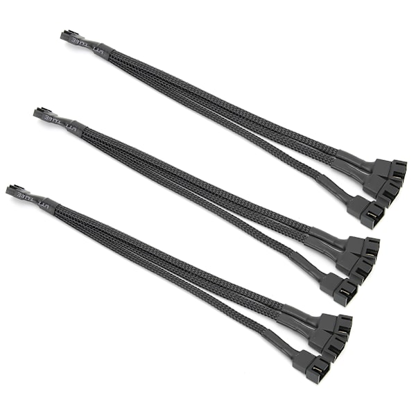 3-delad förlängningskabel 1 till 3-vägs splitter hylsad 4-stifts till 4-stifts + 3-stifts adapter