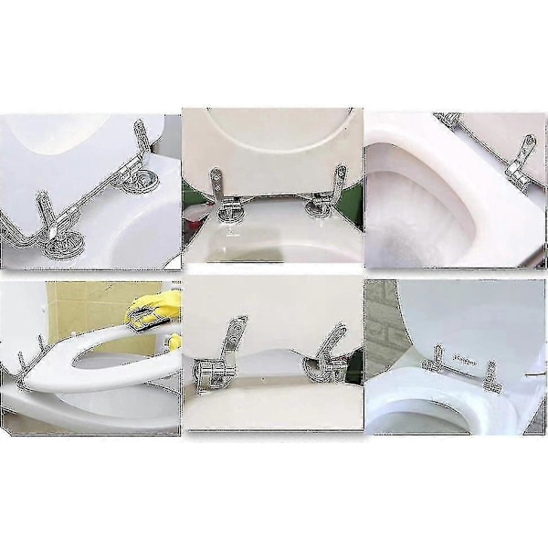 WC-istuimen saranakiinnikkeet, 2 kappaleen sarja WC-istuimen varaosasaranoita sinkkiseoksesta valmistetuilla kiinnikkeillä