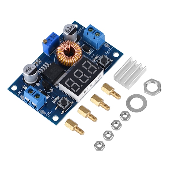 5A 75W DC-DC Justerbar Steg-ner Modul Spänningsregulator LCD-display