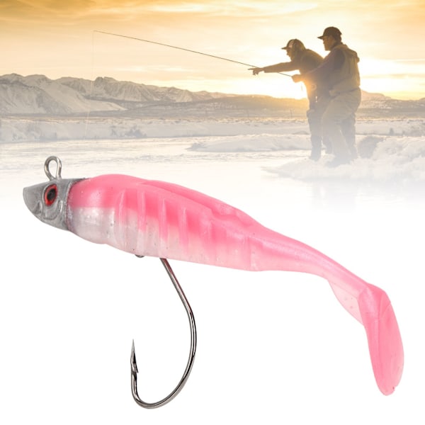 2PCS PVC Jighead krok Vinter Isfiske Lokk Kunstig Myk Simulering Agnsverktøy Tilbehør1#