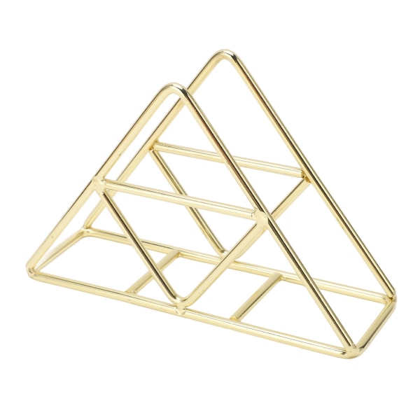 Serviettholder mote fortykket utvidet trekantet frittstående metall smijern vertikal vevsholder gull