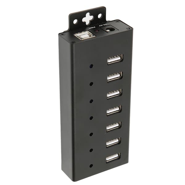 USB2.0 Hub 7 porte med multipel beskyttelse, industriel kvalitet USB2.0 Hub til bærbar pc-computer, amerikansk stik 100-240V