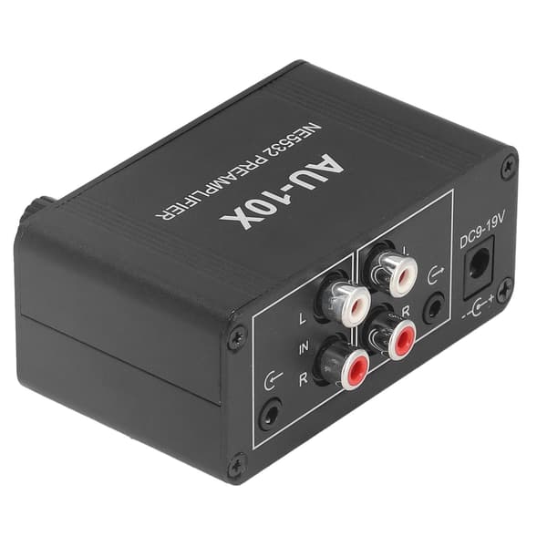 Hovedtelefonforstærker 20Db Stereo Lydsignal Phono Forforstærker med 3,5MM Hovedtelefon RCA Input Output