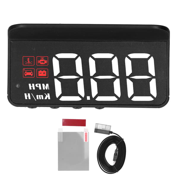 OBD2 HUD Head Up Display Vindskjermprojektor Multifunksjonsmåler Alarm Tretthetskjøringspåminnelse